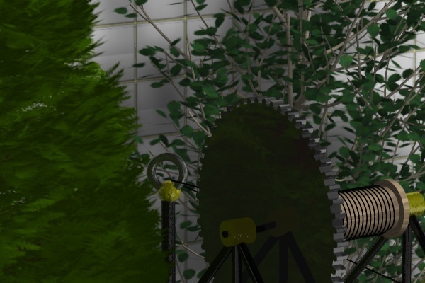 Foliage in a 3D scene.